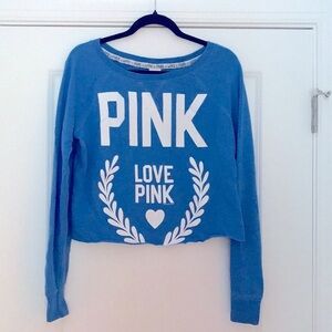 PINK Victoria’s Secret Cropped “Love Pink” Sweatshirt